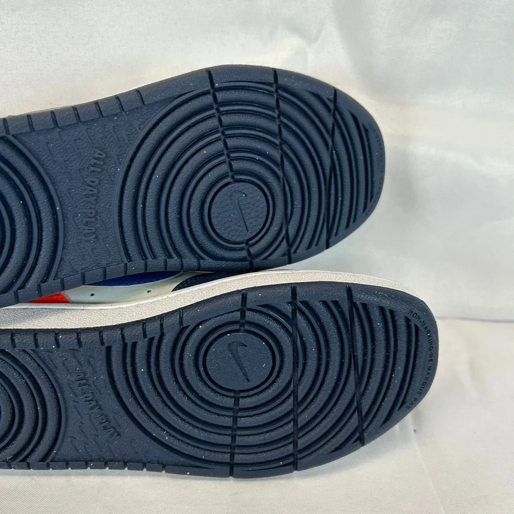 Nike Court Borough Low Recraft Kids Midnight Navy Orange DV5457-401 Size 2Y